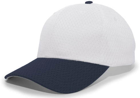 Pacific Headwear Coolport Mesh Hook-And-Loop Adjustable Cap (805M), Color 'SilverNavy'