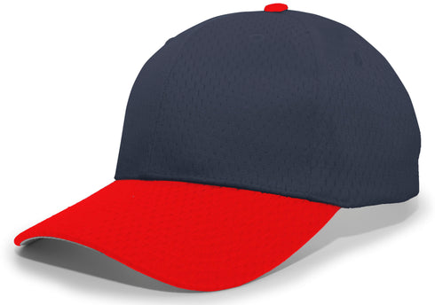 Pacific Headwear Coolport Mesh Hook-And-Loop Adjustable Cap (805M), Color 'NavyRed'