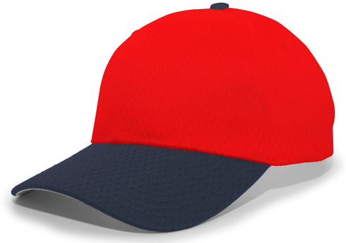 Pacific Headwear Coolport Mesh Hook-And-Loop Adjustable Cap (805M), Color 'RedNavy'