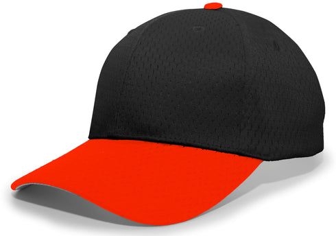 Pacific Headwear Coolport Mesh Hook-And-Loop Adjustable Cap (805M), Color 'BlackOrange'