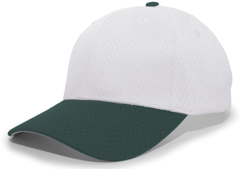 Pacific Headwear Coolport Mesh Hook-And-Loop Adjustable Cap (805M), Color 'SilverDarkGreen'