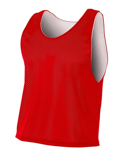A4 Youth Lacrosse Reversible Practice Jersey (NB2274), Color 'Scarlet/White'