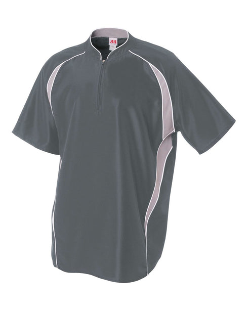 A4 1/4 Zip Batting Jacket (N4241), Color 'Graphite'