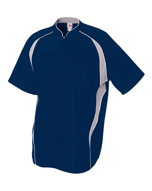A4 1/4 Zip Batting Jacket (N4241), Color 'Navy'