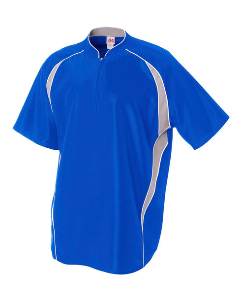 A4 1/4 Zip Youth Batting Jacket (NB4241), Color 'Royal'