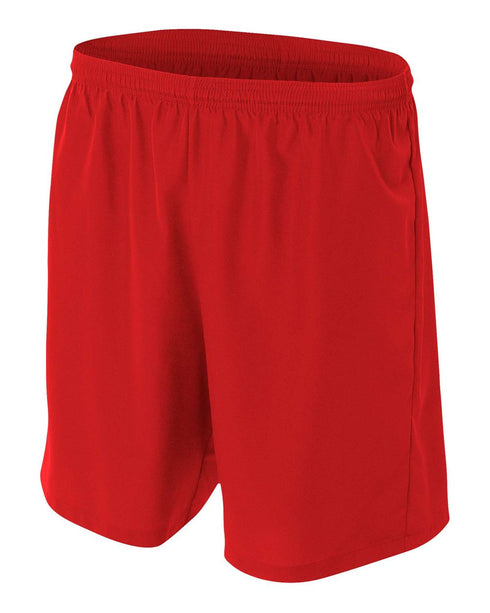 A4 7" Mens Soccer Short (N5343), Color 'Scarlet'