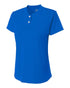 A4 Girls Tek 2 Button Henley (NG3143), Color 'Royal'