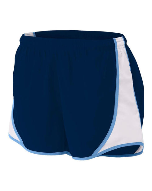A4 Womens 3" Speed Short (NW5341), Color 'Navy/Light Blue'