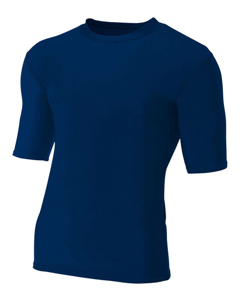 A4 1/2 Sleeve Compression Crew (N3283), Color 'Navy'