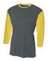 A4 3/4 Sleeve Utility Shirt (N3294), Color 'Graphite/Gold'