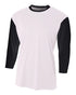 A4 Youth 3/4 Sleeve Utility Shirt (NB3294), Color 'White/Black'