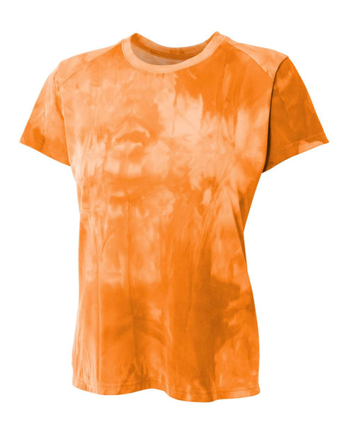 A4 Women's Cloud Dye Tech Tee (NW3295), Color 'Athletic Orange'