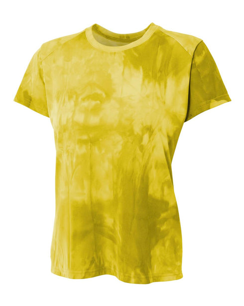 A4 Women's Cloud Dye Tech Tee (NW3295), Color 'Gold'