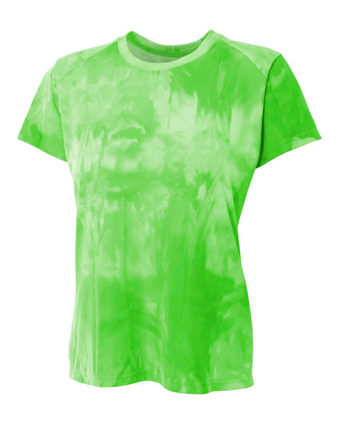 A4 Women's Cloud Dye Tech Tee (NW3295), Color 'Lime'