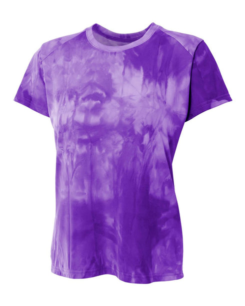 A4 Women's Cloud Dye Tech Tee (NW3295), Color 'Purple'