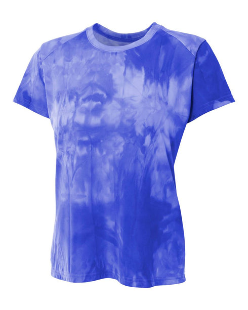 A4 Women's Cloud Dye Tech Tee (NW3295), Color 'Royal'