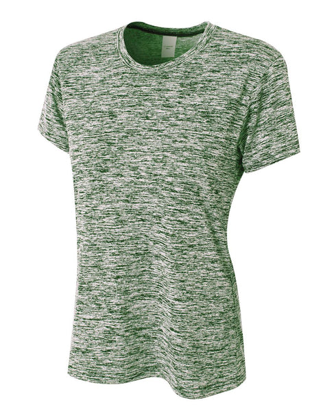 A4 Women's Space Dye Tech Shirt (NW3296), Color 'Forest'