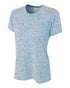A4 Women's Space Dye Tech Shirt (NW3296), Color 'Light Blue'