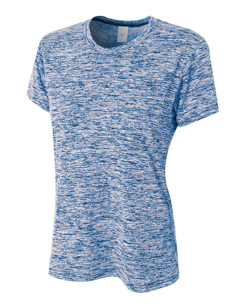 A4 Women's Space Dye Tech Shirt (NW3296), Color 'Royal'