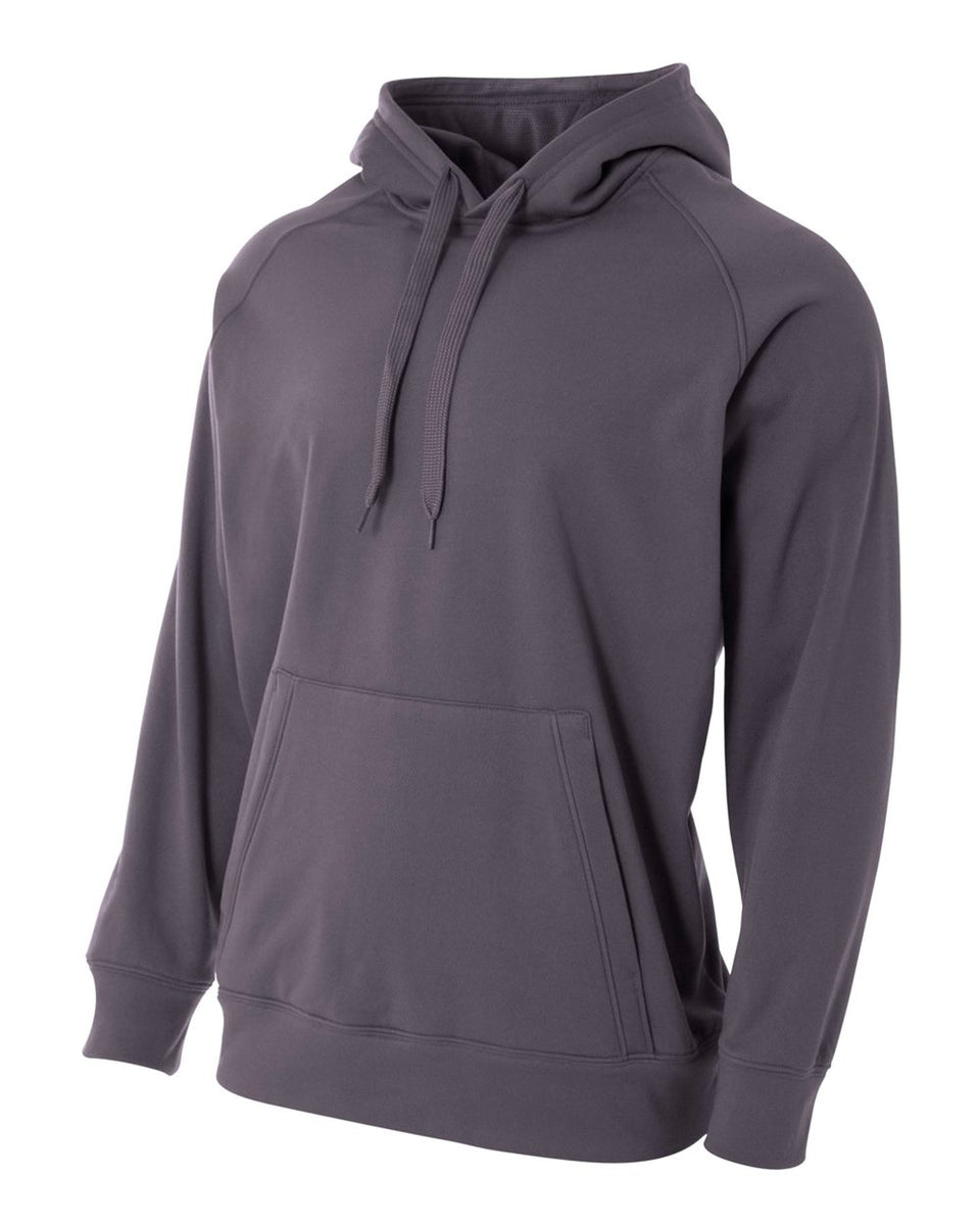 Mens Solid Tech  Fleece Hoodie