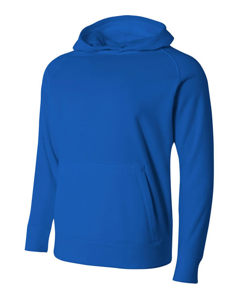 A4 Youth Solid Tech Fleece Hoodie (NB4237), Color 'Royal'