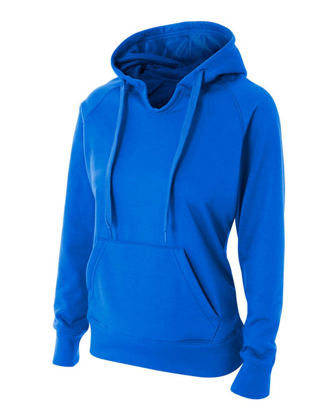 A4 Womens Tech Fleece Hoodie (NW4245), Color 'Royal'