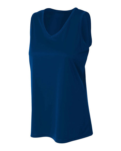 A4 Women's Athletic Tank (NW2360), Color 'Navy'