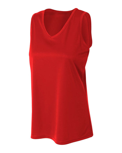A4 Women's Athletic Tank (NW2360), Color 'Scarlet'
