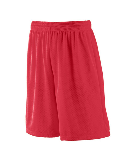 Augusta Sportswear Youth Long Tricot Mesh Shorts/Tricot Lined (849-C), Color 'Red'