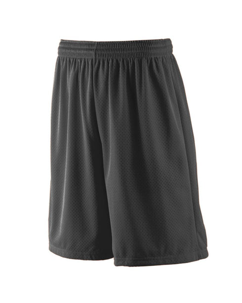 Augusta Sportswear Youth Long Tricot Mesh Shorts/Tricot Lined (849-C), Color 'Black'