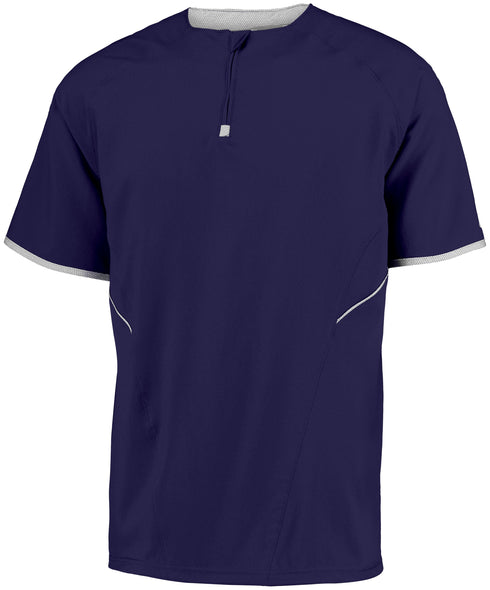Russell Athletic Short Sleeve Pullover (872RVM), Color 'Purple/White'