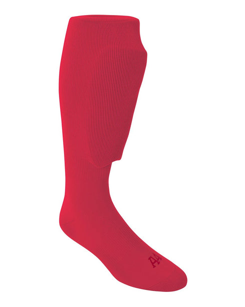 A4 Performance Soccer/Multi-Sport Sock (S8008), Color 'Scarlet'