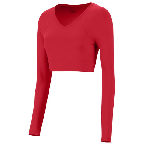 Augusta Sportswear Ladies V-Neck Liner (9012), Color 'Red'