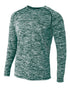 A4 Long Sleeve Raglan Space Dye (N3305), Color 'Forest'
