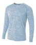 A4 Long Sleeve Raglan Space Dye (N3305), Color 'Light Blue'