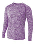 A4 Long Sleeve Raglan Space Dye (N3305), Color 'Purple'