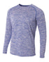 A4 Long Sleeve Raglan Space Dye (N3305), Color 'Royal'