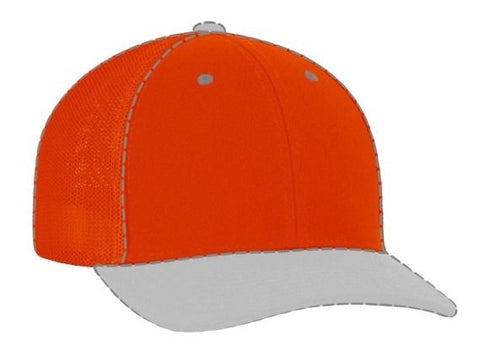 Pacific Headwear Custom USA Trucker Mesh Flexfit® Cap (904M), Color 'Orange'