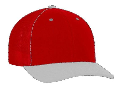 Pacific Headwear Custom USA Trucker Mesh Flexfit® Cap (904M), Color 'Red'