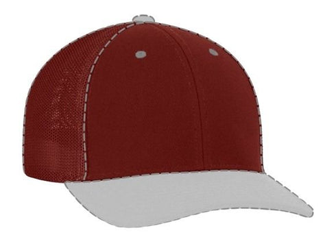 Pacific Headwear Custom USA Trucker Mesh Flexfit® Cap (904M), Color 'Maroon'