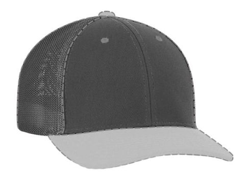 Pacific Headwear Custom USA Trucker Mesh Flexfit® Cap (904M), Color 'Graphite'