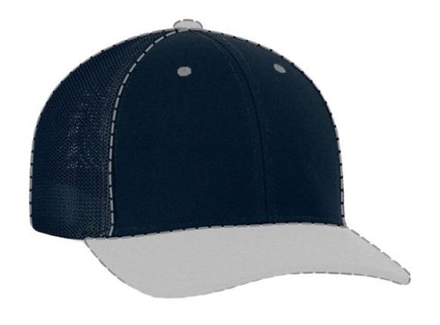 Pacific Headwear Custom USA Trucker Mesh Flexfit® Cap (904M), Color 'Navy'