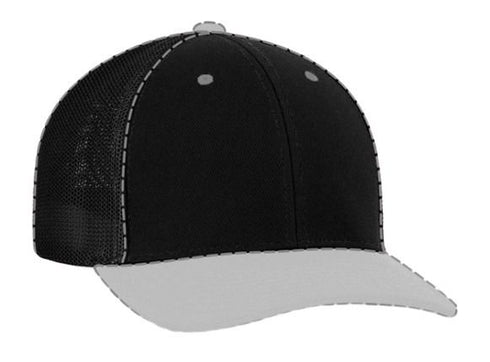 Pacific Headwear Custom USA Trucker Mesh Flexfit® Cap (904M), Color 'Black'