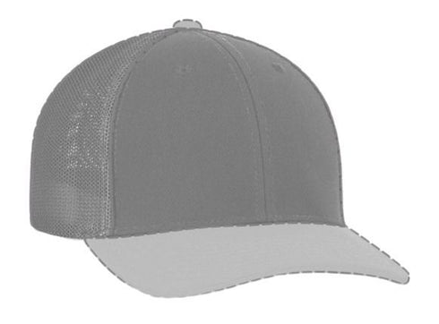 Pacific Headwear Custom USA Trucker Mesh Flexfit® Cap (904M), Color 'Silver'