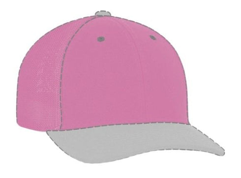 Pacific Headwear Custom USA Trucker Mesh Flexfit® Cap (904M), Color 'Pink'