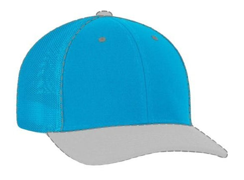Pacific Headwear Custom USA Trucker Mesh Flexfit® Cap (904M), Color 'NeonBlue'