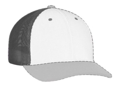 Pacific Headwear Custom USA Trucker Mesh Flexfit® Cap (904M), Color 'GraphiteWhite'