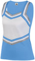 Augusta Sportswear Ladies Pike Shell (9140), Color 'Columbia Blue/White/Metallic Silver'