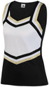 Augusta Sportswear Ladies Pike Shell (9140), Color 'Black/White/Metallic Gold'