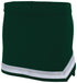 Augusta Sportswear Ladies Pike Skirt (9145), Color 'Dark Green/White/Metallic Silver'